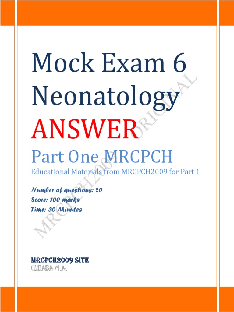 NEONATAL BOARD EXAM 2026 visual data 2