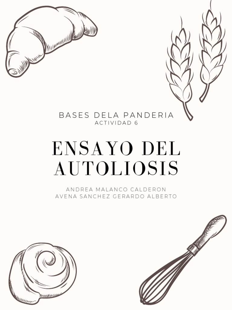 Autólisis en Panadería: Beneficios y Proceso | PDF | Panes | Química