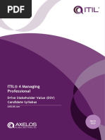 ITIL 4 Managing Professional Drive Stakeholder Value Syllabus English