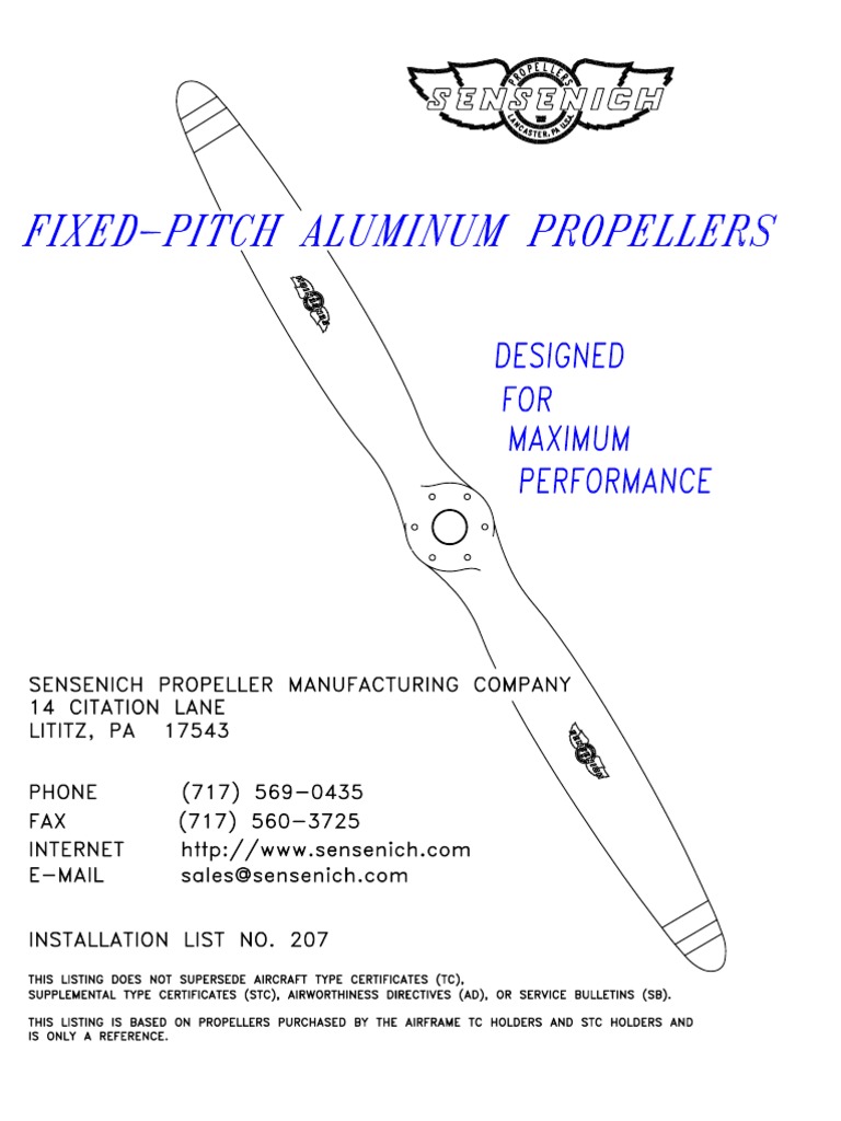 Application Guides Aluminum Propeller Applications 1266529729 Piper