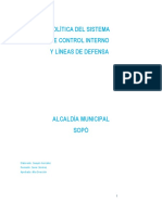 Política de Control Interno y Líneas de Defensa