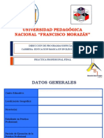 Plantilla para Presentacion de Informe Oral de Practica Profesional Final