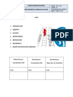 Procedimiento trabajo en altura fundicion