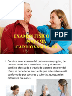 EXAMEN FISICO DEL SISTEMA CARDIOVASCULAR