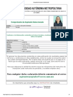 Comprobante de Aspirante Seleccionado