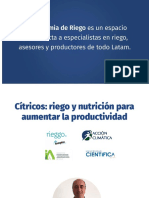 Webinar - Cítricos - Riego y Nutrición para Aumentar La Productividad