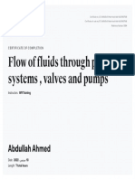 Flow of Fluids Through Piping Systems, Valves and Pumps