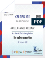 Maintanance Plan Webiner - Certificate