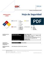 Hoja de Seguridad IMPERVALMEX 5 AÑOS. Miércoles, 10 de Septiembre de Identificación de La Sustancia