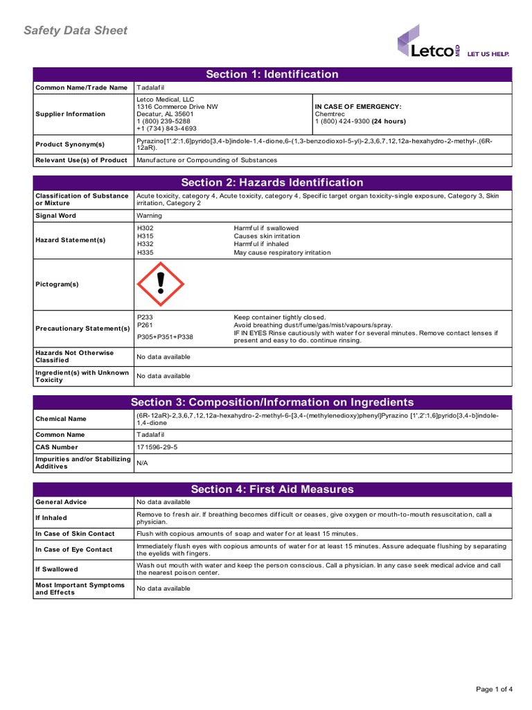 Sds 630 PDF Personal Protective Equipment Toxicity
