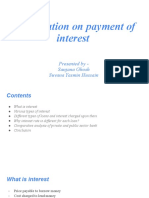 Presentation of Payment of Interest