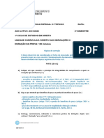 Exame Especial DO II Com Toì Picos Correcì Aì o 10.03.2020