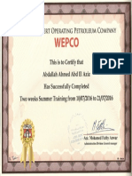 A.Ahmed - WEPCO - Training Certificate (English)