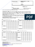 Registro de atividades de terapia ocupacional