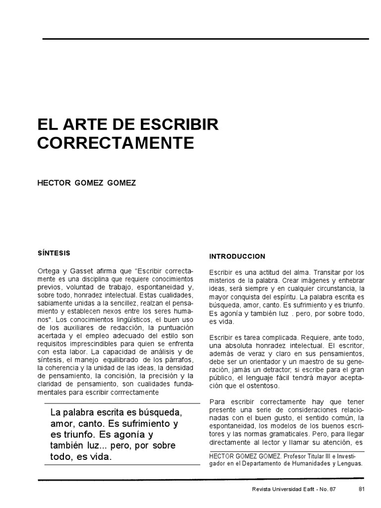 Guía para Escribir Correctamente | PDF | Pensamiento | Comunicación