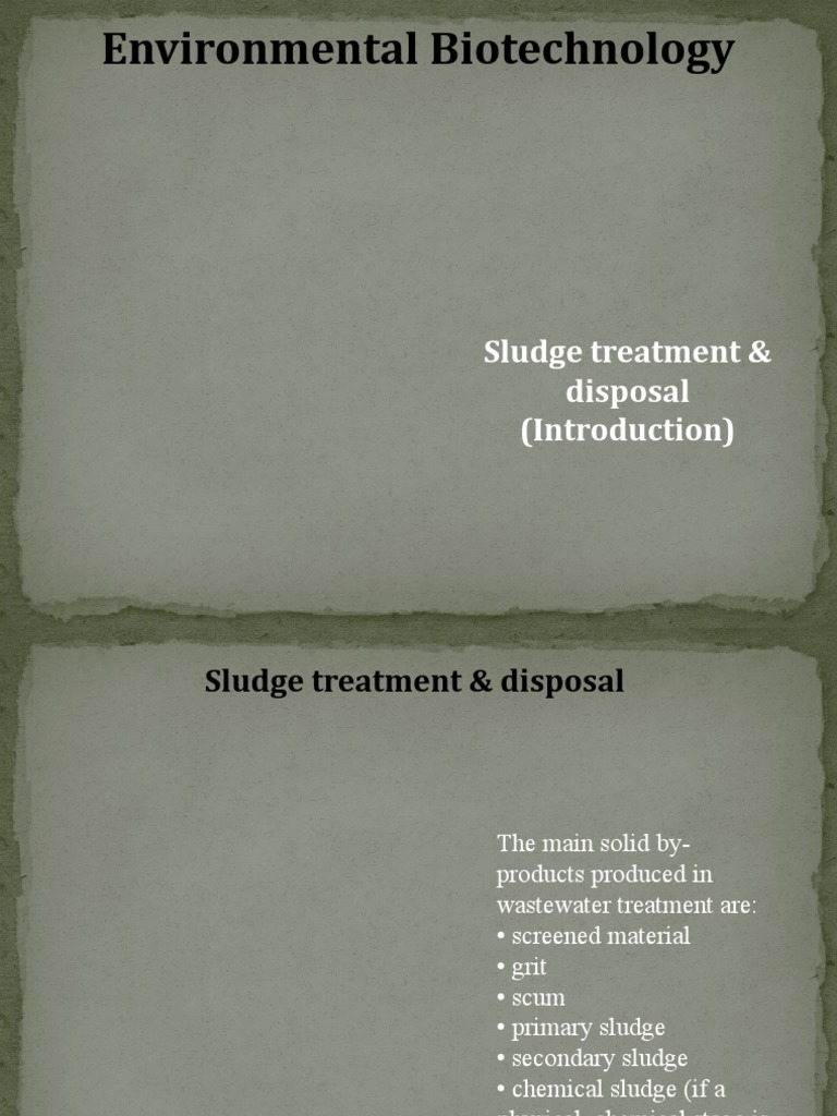 Lecture 123 Sludge Treatment And Disposal Introduction Pdf Sewage