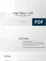 Ang Tibay V CIR Presentation
