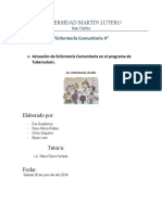 ACTUACIÓN DE ENFERMERÍA COMUNITARIA EN EL PROGRAMA DE TUBERCULOSIS - Trabajo Enfermeria Comunitaria II