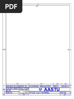 Engineering Drawing Title Block