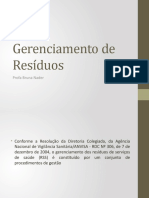 Gerenciamento de Resíduos de Serviços de Saúde