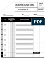 BITÁCORA DE LIMPIEZA SEMANAL DE MAQUINARIA