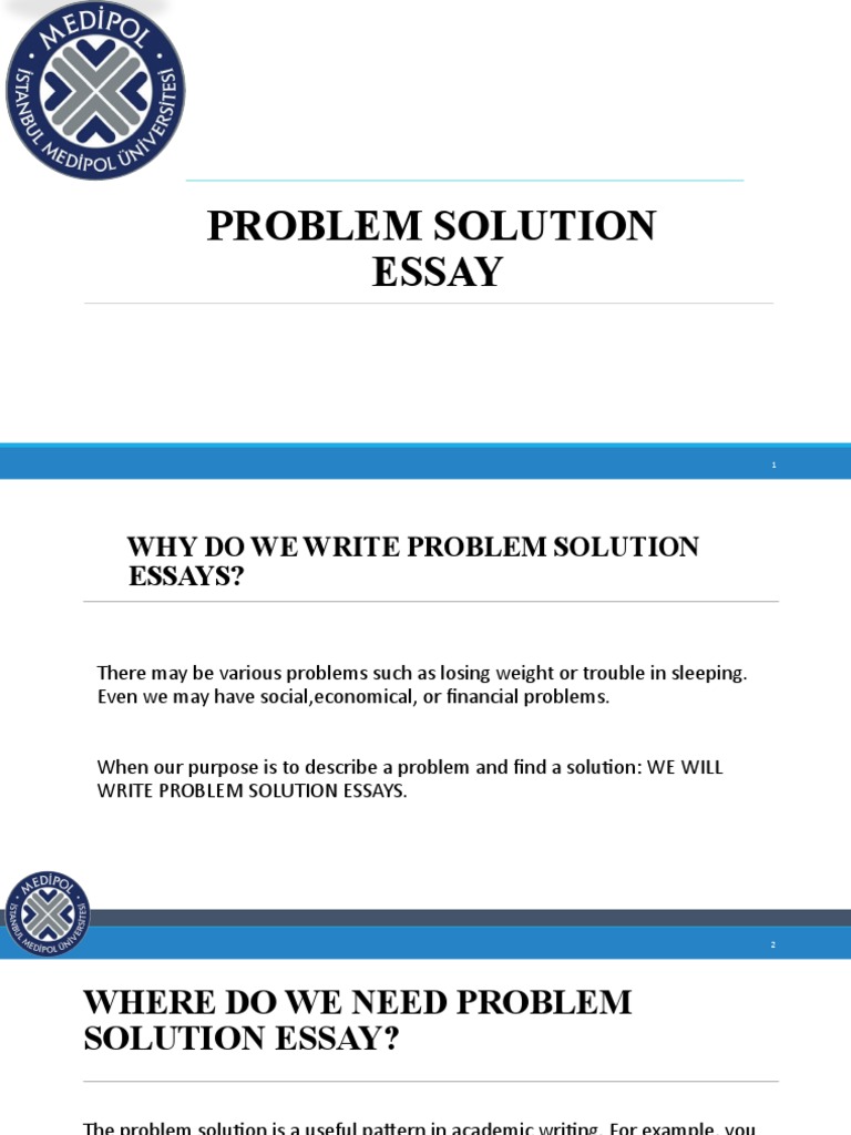 Problem Solution Essay Guide | PDF | Literacy