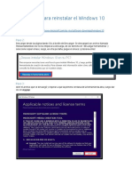 Reinstalar Windows 10 paso a paso