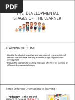 The Developmental Stages of The Learner