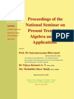 Proceedings of The National Seminar On Present Trends in Algebra and Its Applications