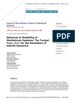 Advances in Modelling of Mechatronic Systems: The Toolset F - C++ For The Simulation of Vehicle Dynamics