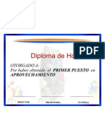 Diploma Aprovechamiento