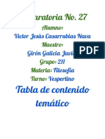 Tabla de Contenido Tematico