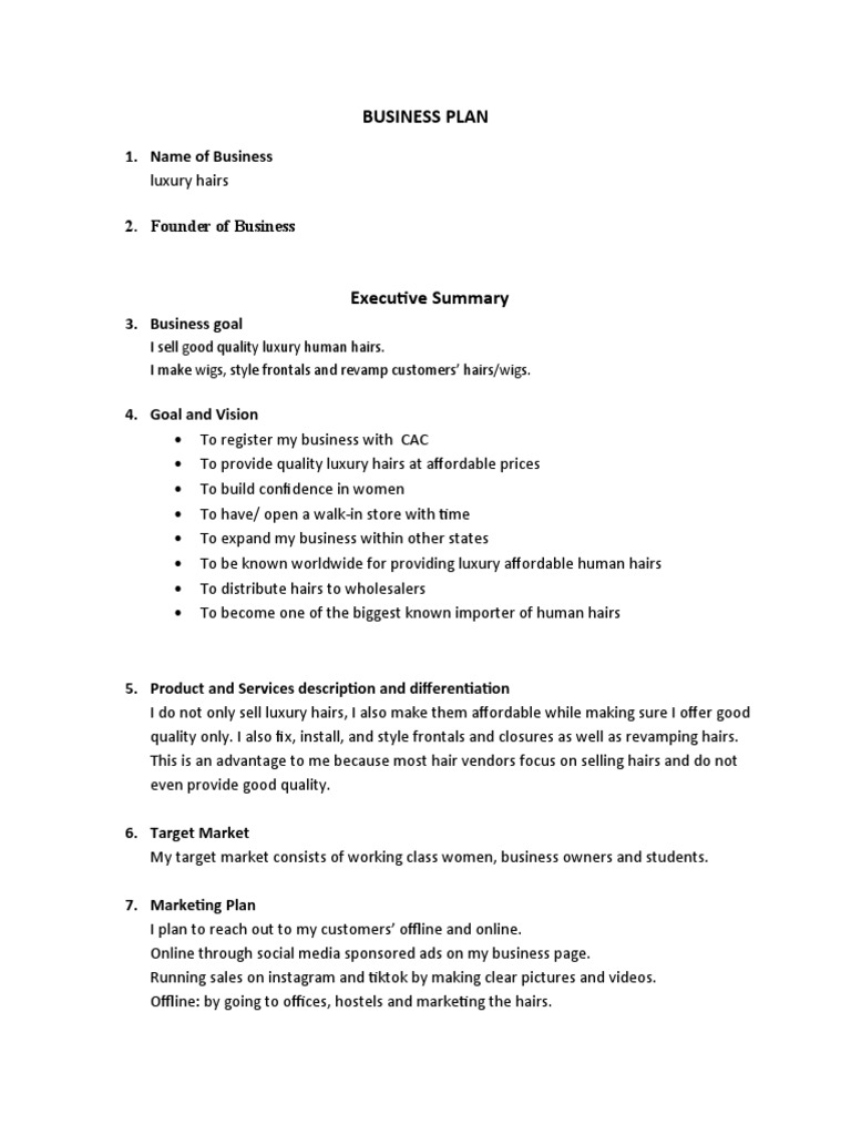 Business Plan FMT PDF Customer Brand