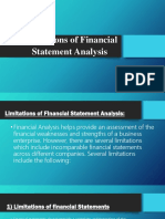 Unit 4. Financial Statement Analysis - Limitations