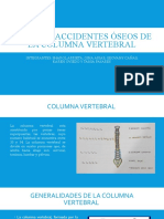 Huesos y Accidentes Óseos de La Columna Vertebral