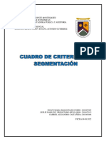 Cuadro de Criterios de Segmentacion