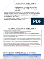 Philosophies in Research