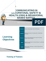 Module 9 COMMUNICATION IN OSH WITH TOT AND BEHAVIORAL BASED SAFETY