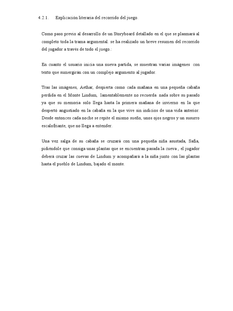 Explicación Literaria Del Recorrido Del Juego PDF Juegos de rol