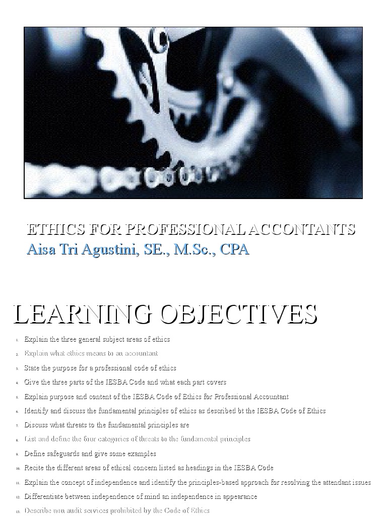 Chapter 3 Ethics For Professional Accountants | PDF | Conflict Of ...