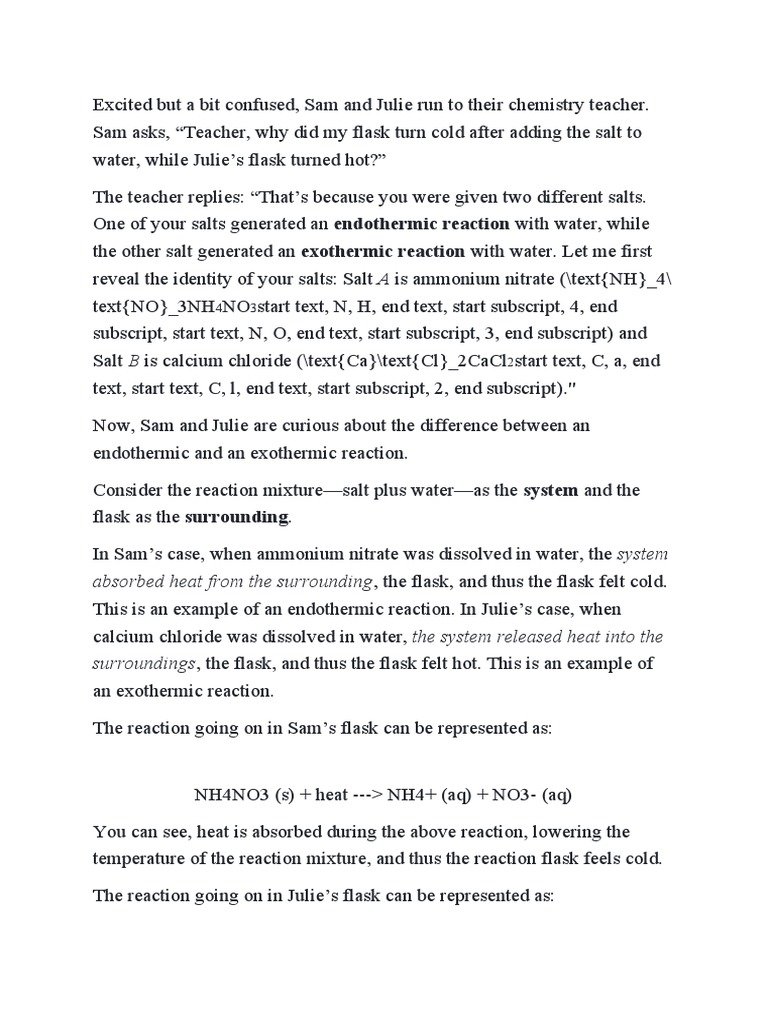 Excited But A Bit Confused PDF Chemical Reactions Salt (Chemistry)