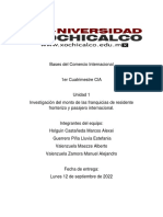 Investigación Del Monto de Las Franquicias Del Residente Fronterizo y Pasajero Internacional