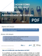 Presentaciones WEBINAR CERTIFICACIÓN OPERADORES SNCP GUIA DE ESTUDIO ADMINISTRADOR DE CONTRATO