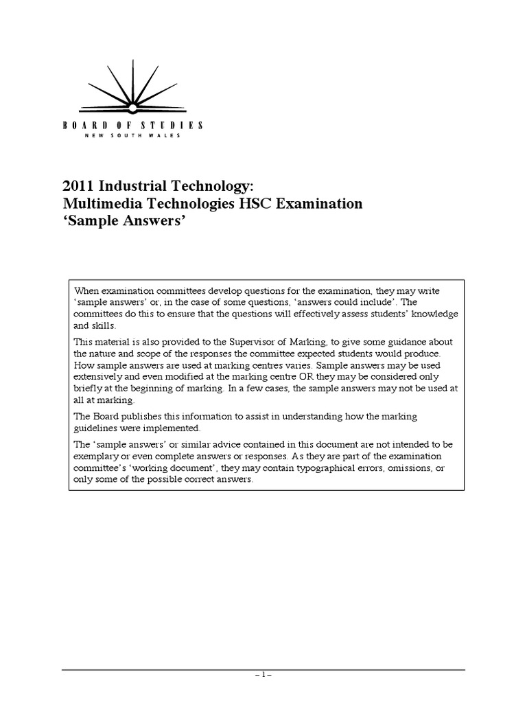 2011 HSC Multimedia Sa PDF Computer Animation