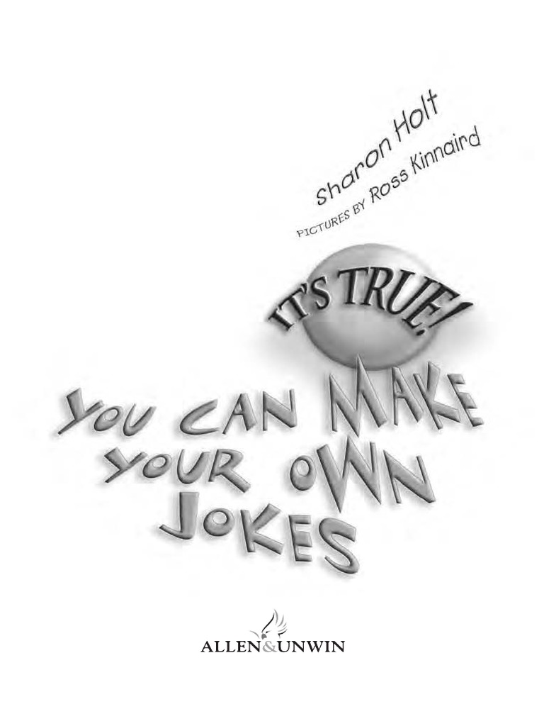 You Can Make Your Own Jokes PDF Nitrous Oxide Jokes