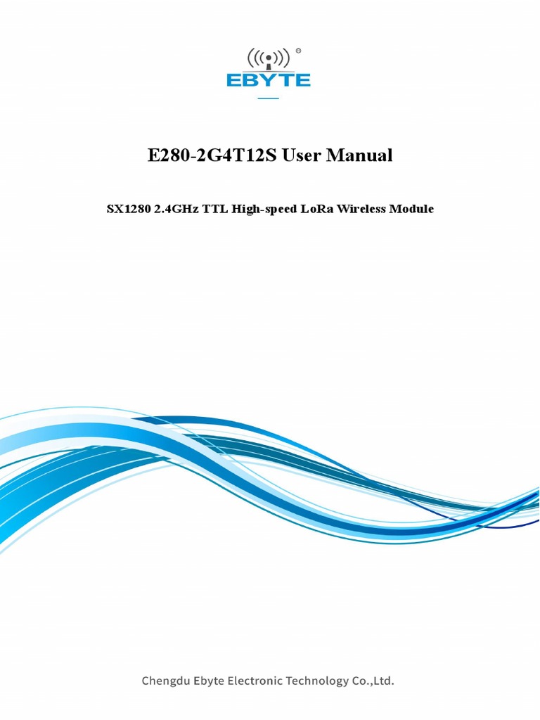 E280-2G4T12S UserManual EN v1.0 | PDF | Microcontroller | Radio