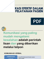 KOMUNIKASI EF Dalam Pelayanan Pasien