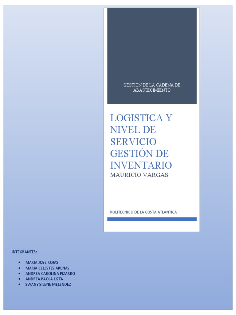 Logistica y Nivel de Servicio Gestión de Inventario | PDF | Inventario ...
