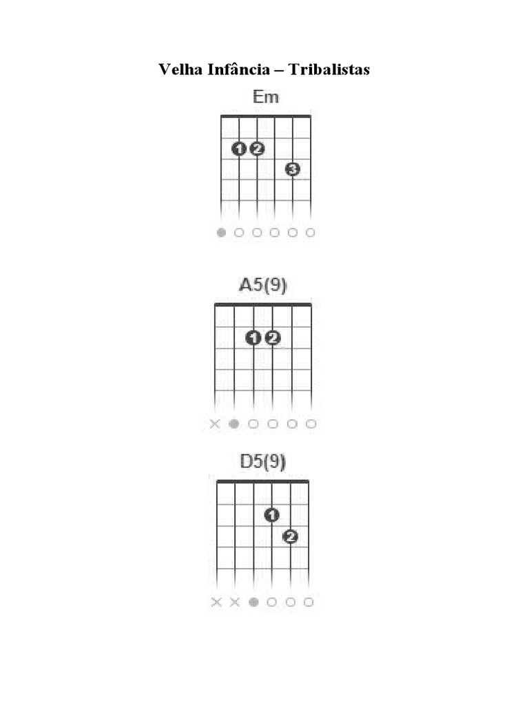 Velha Infância Acordes PDF