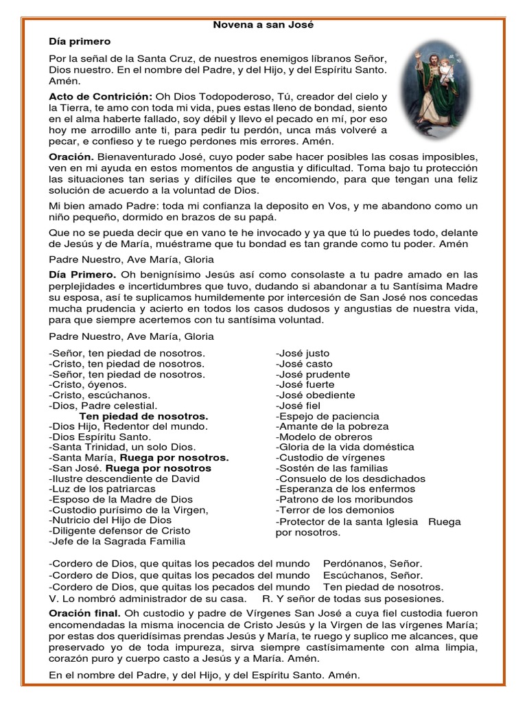 Novena A San José 2022 | Descargar gratis PDF | María, madre de Jesús ...